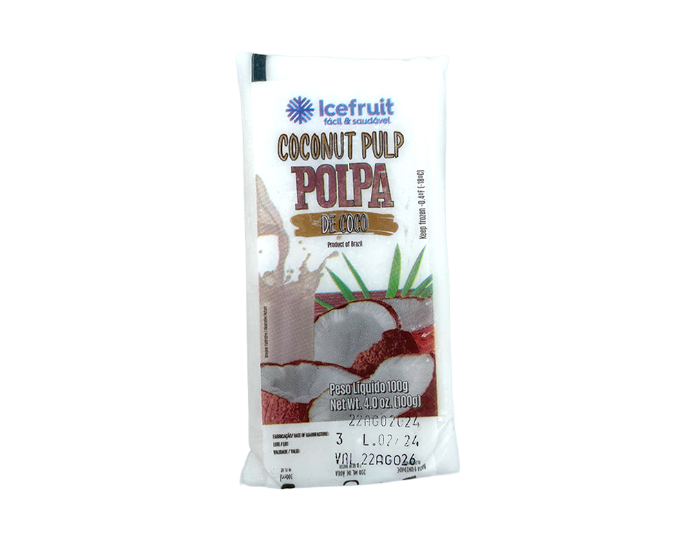 POLPA DE COCO CONGELADA ICEFRUIT 100 G (CX 20 UN)